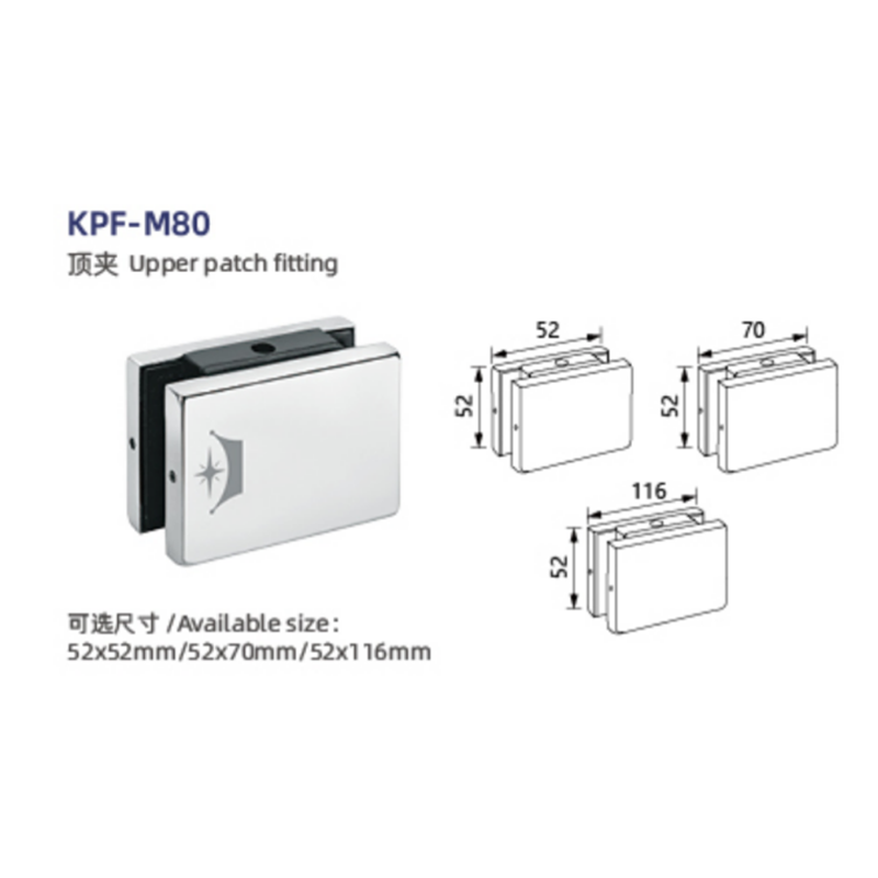 Зажим для стеклянной двери-KPF-M80-6